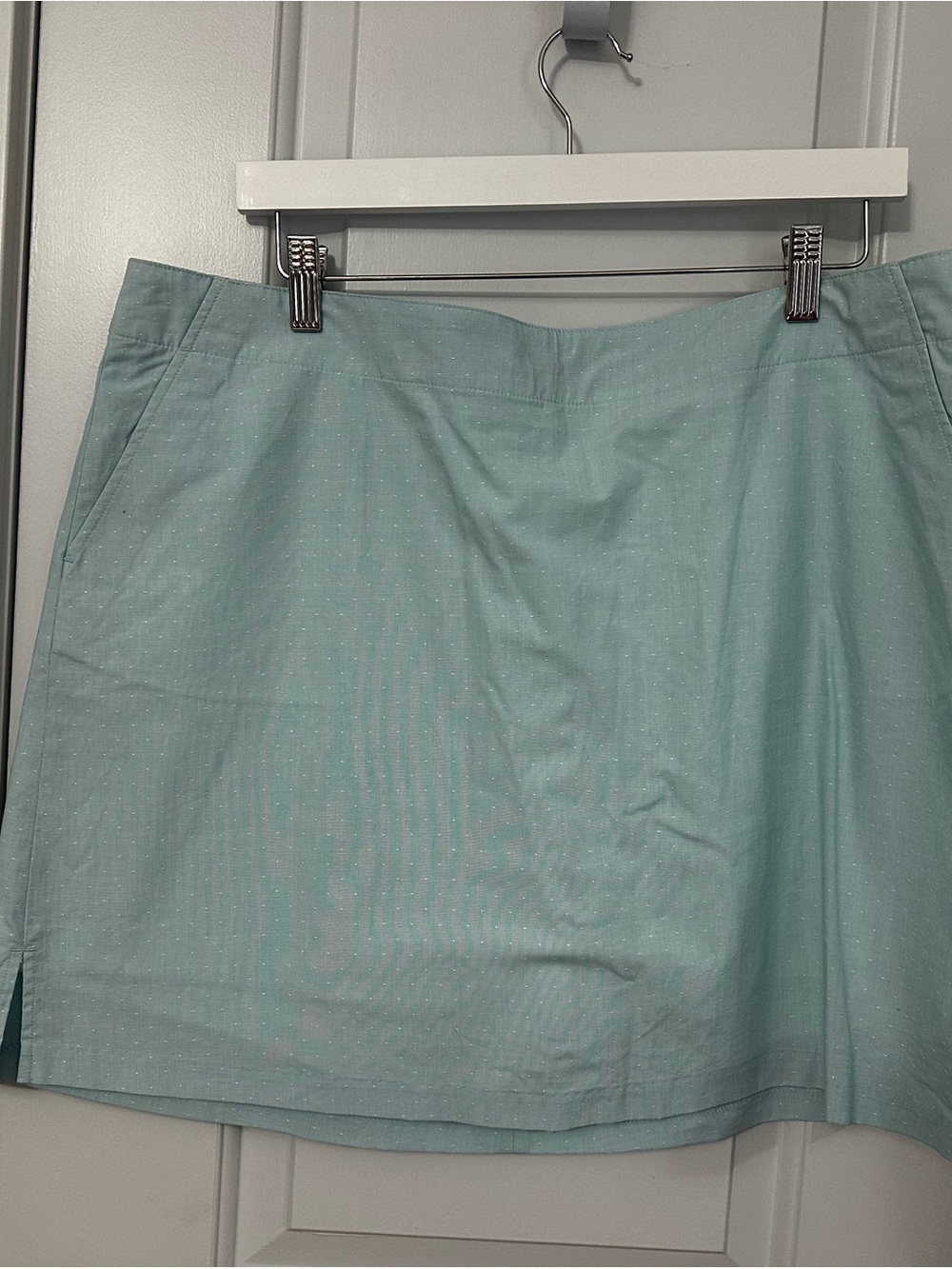 Lady Hagen Light Blue Golf Skort with Soft Dot Trim